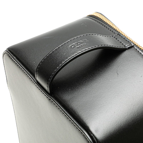 セリーヌ ハンドバッグ トイレタリーケース ブラック レザー レディース CELINE 【中古】