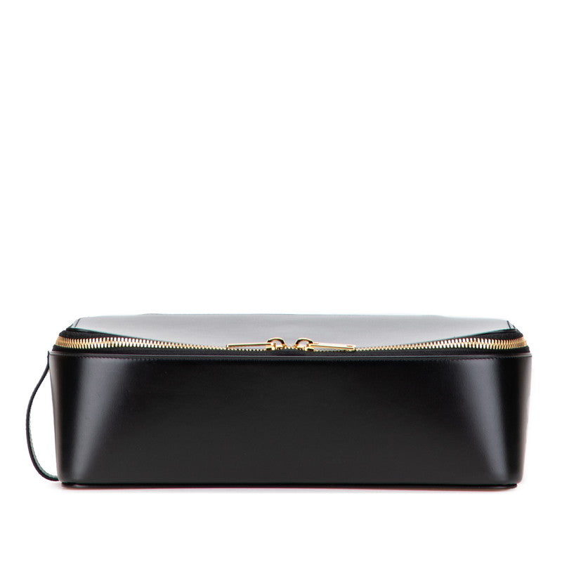セリーヌ ハンドバッグ トイレタリーケース ブラック レザー レディース CELINE 【中古】