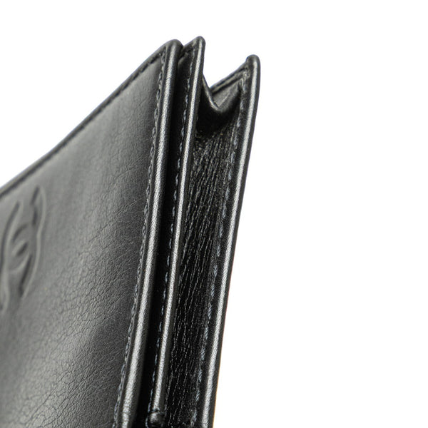 シャネル ココマーク カードケース パスケース ブラック ラムスキン レディース CHANEL 【中古】