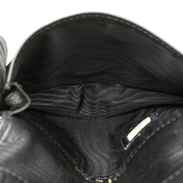 シャネル ココマーク カードケース パスケース ブラック ラムスキン レディース CHANEL 【中古】