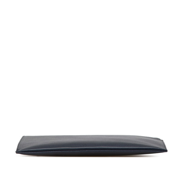 サンローラン クラッチバッグ ネイビー レザー レディース SAINT LAURENT 【中古】