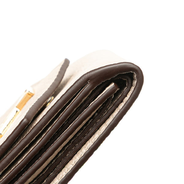 ルイ ヴィトン ポルトフォイユ ロック ミニ 三つ折り財布 M69340 グレージュ レザー レディース LOUIS VUITTON 【中古】