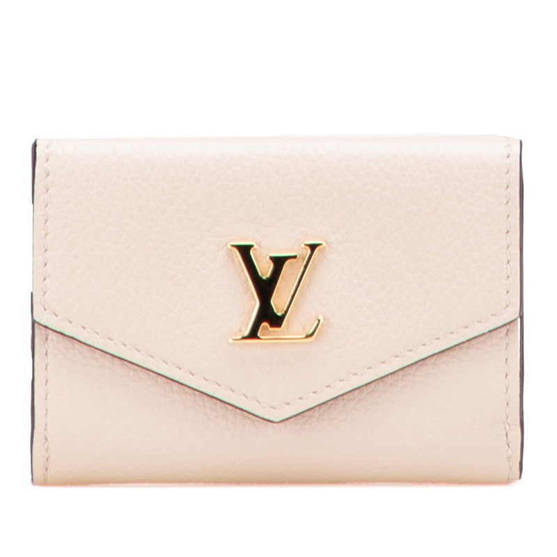 ルイ ヴィトン ポルトフォイユ ロック ミニ 三つ折り財布 M69340 グレージュ レザー レディース LOUIS VUITTON 【中古】