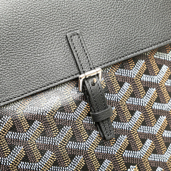 ゴヤール アルパン ミニ ハンドバッグ ボディバッグ リュック 3WAY ブラック PVC レザー レディース GOYARD 【中古】