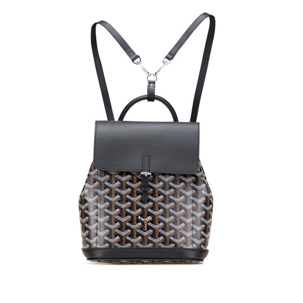 ゴヤール アルパン ミニ ハンドバッグ ボディバッグ リュック 3WAY ブラック PVC レザー レディース GOYARD 【中古】
