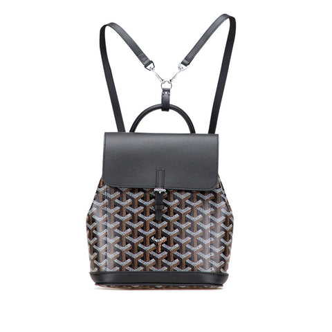 ゴヤール アルパン ミニ ハンドバッグ ボディバッグ リュック 3WAY ブラック PVC レザー レディース GOYARD 【中古】