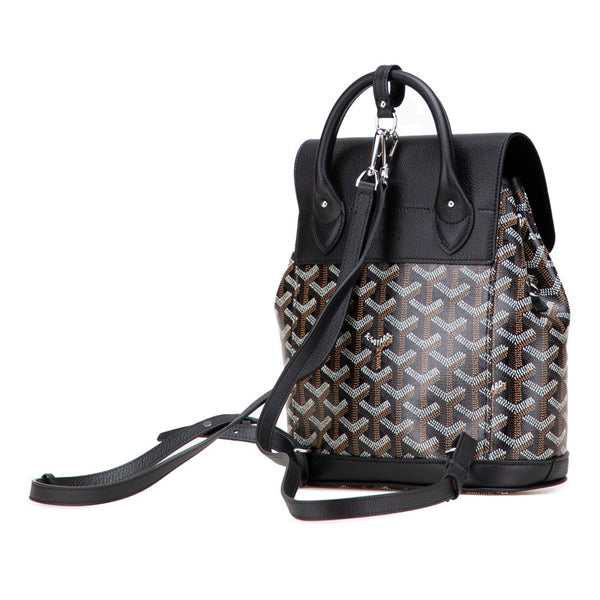 ゴヤール アルパン ミニ ハンドバッグ ボディバッグ リュック 3WAY ブラック PVC レザー レディース GOYARD 【中古】
