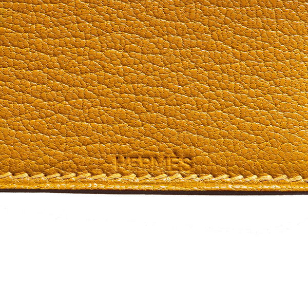 エルメス ミニフォトケース6 イエロー シェーブル レディース HERMES 【中古】