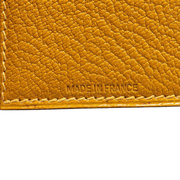エルメス ミニフォトケース6 イエロー シェーブル レディース HERMES 【中古】