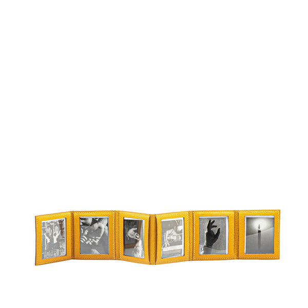 エルメス ミニフォトケース6 イエロー シェーブル レディース HERMES 【中古】