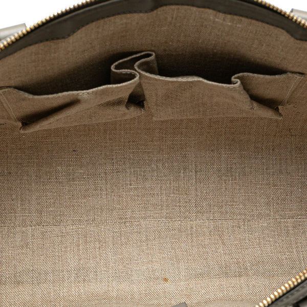 グッチ マイクロ グッチシマ ショルダーバッグ トートバッグ 449656 グレー レザー レディース GUCCI 【中古】