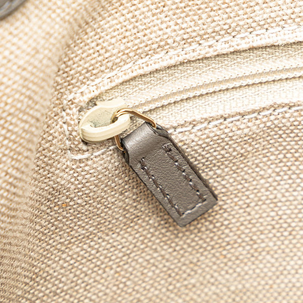 グッチ マイクロ グッチシマ ショルダーバッグ トートバッグ 449656 グレー レザー レディース GUCCI 【中古】