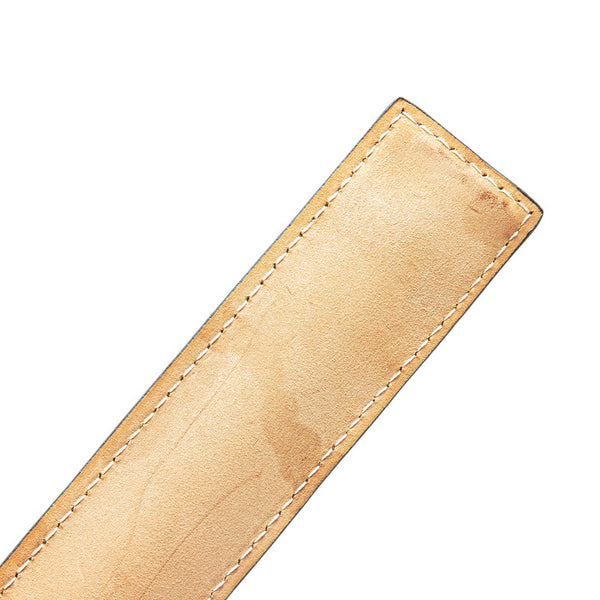 ロエベ アナグラム スラップ ブレスレット スモール バングル ブラウン レザー レディース LOEWE 【中古】