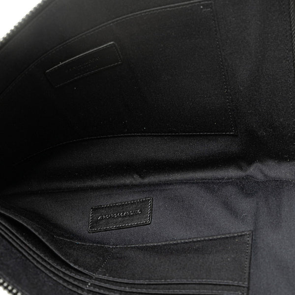 サンローラン 型押し クラッチバッグ 479964 ブラック レザー レディース SAINT LAURENT 【中古】