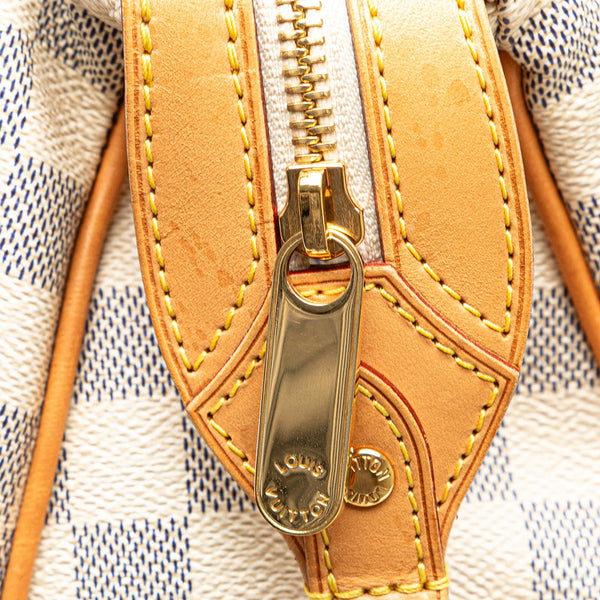 ルイ ヴィトン ダミエ アズール ストレーザPM ハンドバッグ トートバッグ N42220 ホワイト アイボリー PVC レザー レディース LOUIS VUITTON 【中古】