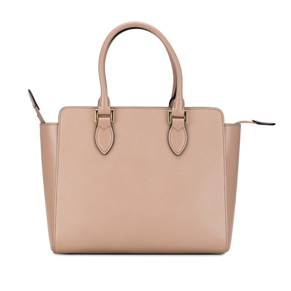 プラダ サフィアーノ ハンドバッグ ショルダーバッグ 2WAY 1BA113 ベージュ レザー レディース PRADA 【中古】