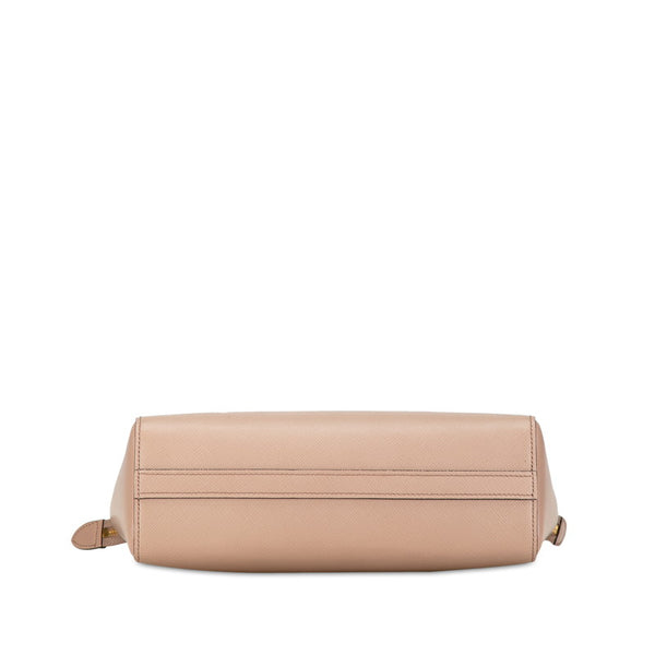 プラダ サフィアーノ ハンドバッグ ショルダーバッグ 2WAY 1BA113 ベージュ レザー レディース PRADA 【中古】