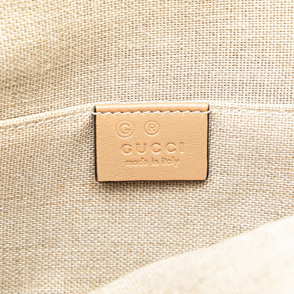 グッチ マイクロ グッチシマ ハンドバッグ ショルダーバッグ 2WAY 449654 ベージュ レザー レディース GUCCI 【中古】