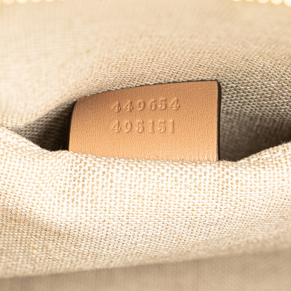 グッチ マイクロ グッチシマ ハンドバッグ ショルダーバッグ 2WAY 449654 ベージュ レザー レディース GUCCI 【中古】