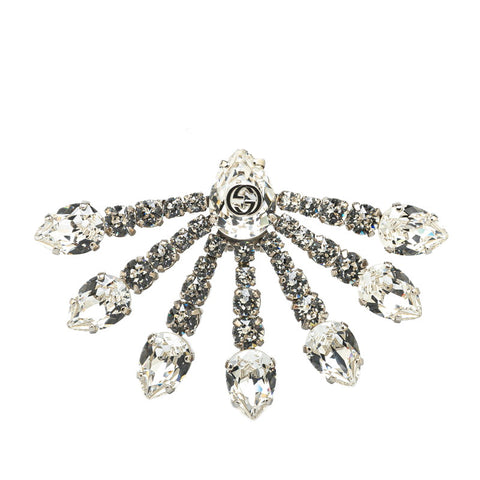 グッチ ラインストーン イヤリング シルバー メタル レディース GUCCI 【中古】