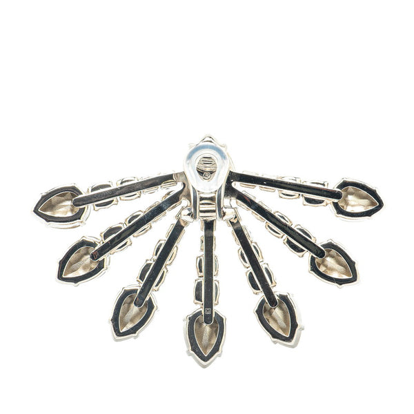 グッチ ラインストーン イヤリング シルバー メタル レディース GUCCI 【中古】