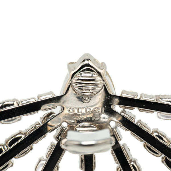 グッチ ラインストーン イヤリング シルバー メタル レディース GUCCI 【中古】