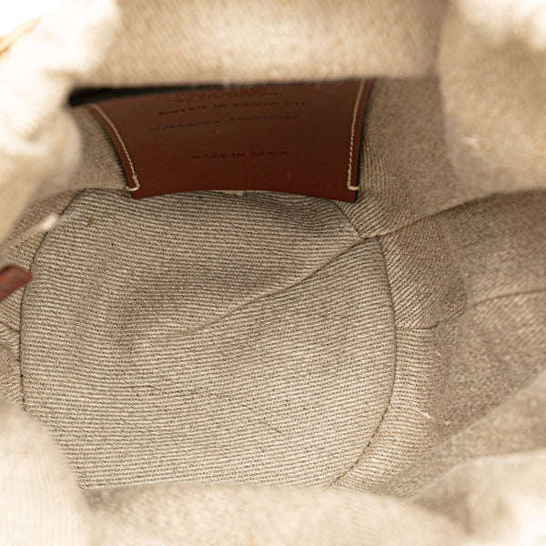 クロエ ロゴ カゴバッグ ショルダーバッグ ハンドバッグ 2WAY ベージュ ブラウン ラフィア レザー レディース Chloe 【中古】