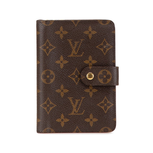 ルイ ヴィトン モノグラム ポルトパピエ 二つ折り財布 M61207 ブラウン PVC レザー レディース LOUIS VUITTON 【中古】