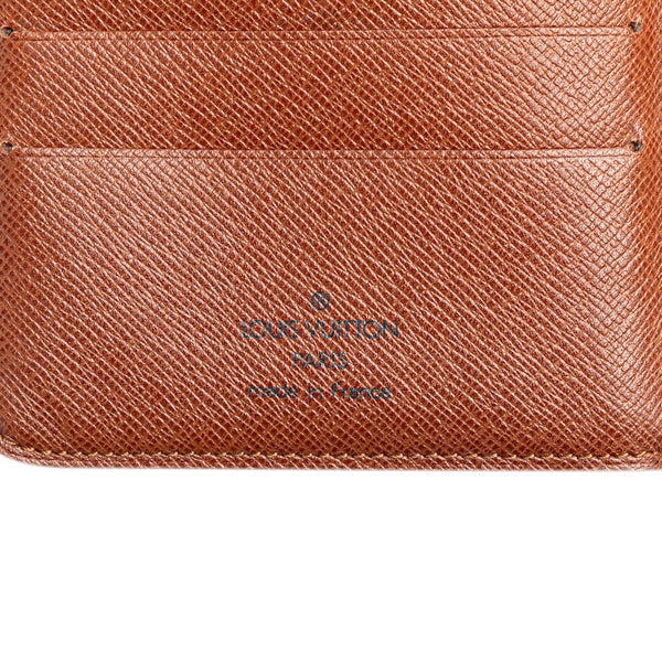 ルイ ヴィトン モノグラム ポルトパピエ 二つ折り財布 M61207 ブラウン PVC レザー レディース LOUIS VUITTON 【中古】