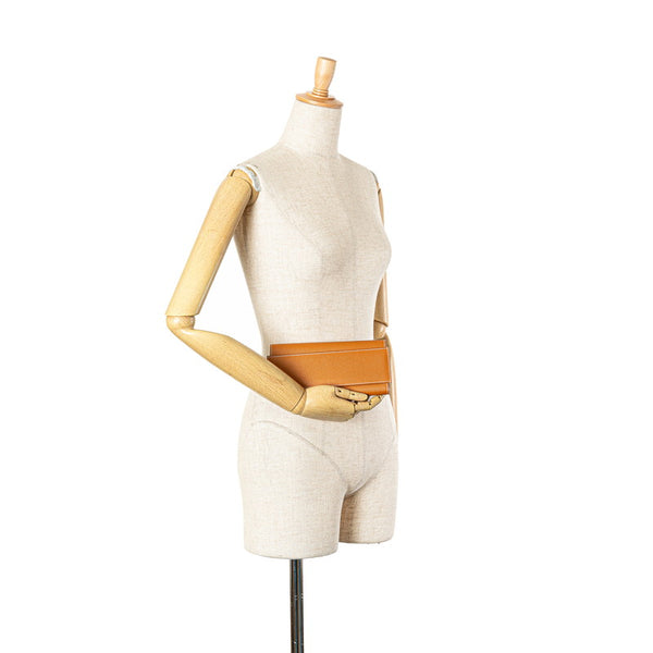 エルメス パッサンロング 長財布 ブラウン ゴールド ヴォーエプソン レディース HERMES 【中古】