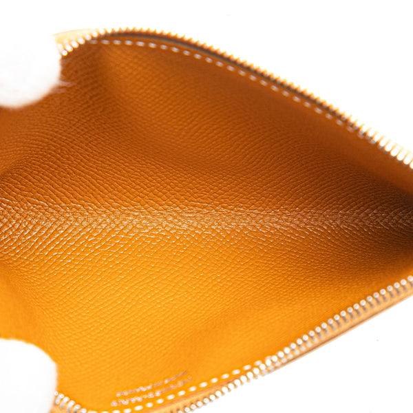 エルメス パッサンロング 長財布 ブラウン ゴールド ヴォーエプソン レディース HERMES 【中古】