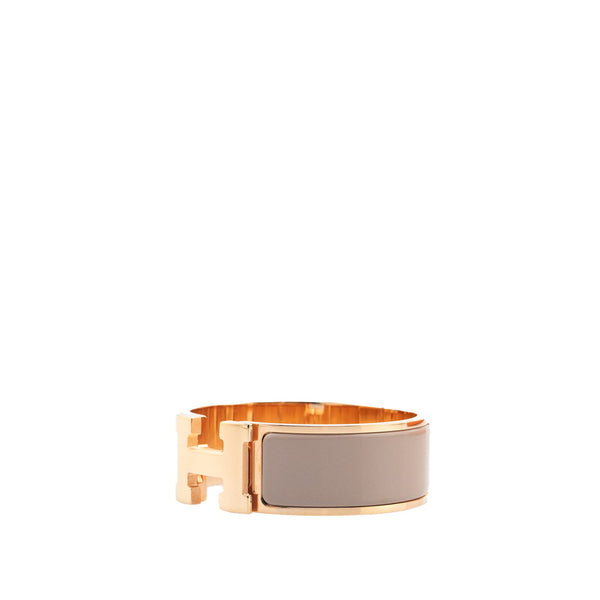 エルメス クリッククラックH PM ブレスレット ゴールド ベージュ メッキ レディース HERMES 【中古】