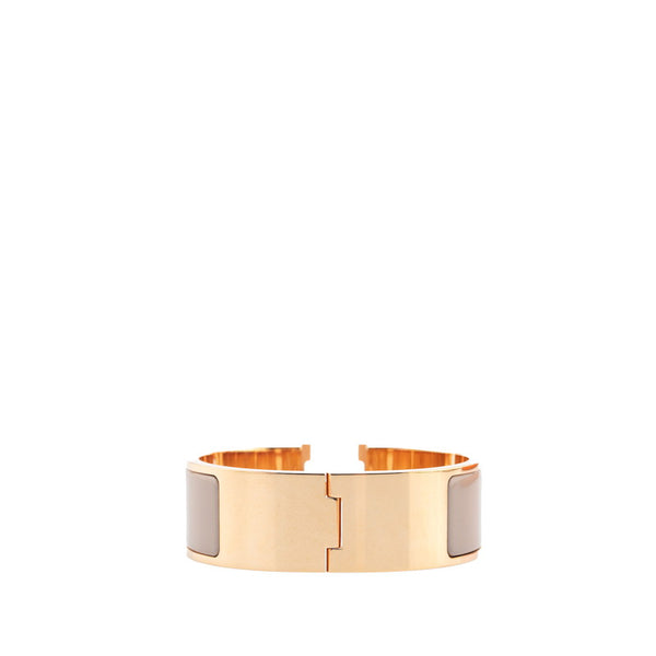 エルメス クリッククラックH PM ブレスレット ゴールド ベージュ メッキ レディース HERMES 【中古】