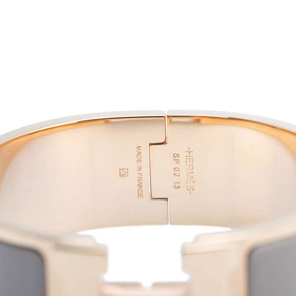 エルメス クリッククラックH PM ブレスレット ゴールド ベージュ メッキ レディース HERMES 【中古】