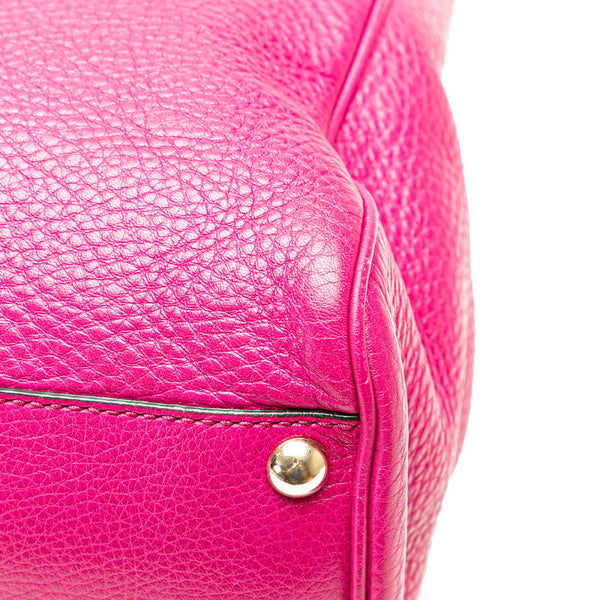 グッチ バンブー ハンドバッグ ショルダーバッグ 2WAY 336032 ピンク ブラウン レザー レディース GUCCI 【中古】