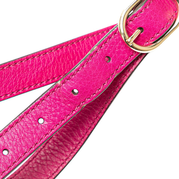 グッチ バンブー ハンドバッグ ショルダーバッグ 2WAY 336032 ピンク ブラウン レザー レディース GUCCI 【中古】