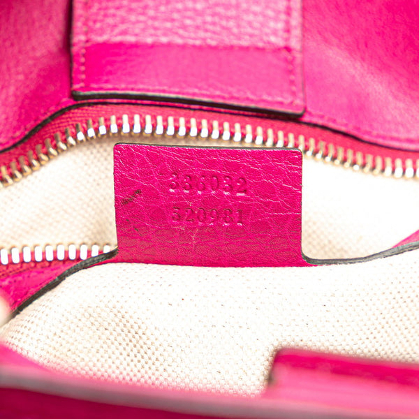 グッチ バンブー ハンドバッグ ショルダーバッグ 2WAY 336032 ピンク ブラウン レザー レディース GUCCI 【中古】