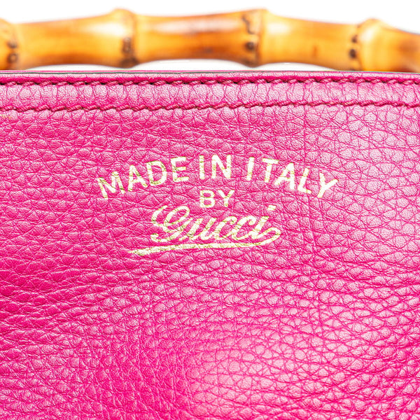 グッチ バンブー ハンドバッグ ショルダーバッグ 2WAY 336032 ピンク ブラウン レザー レディース GUCCI 【中古】