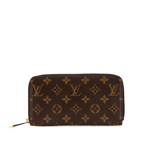 ルイ ヴィトン モノグラム ジッピーウォレット ラウンドファスナー 長財布 M60017 ブラウン PVC レザー レディース LOUIS VUITTON 【中古】