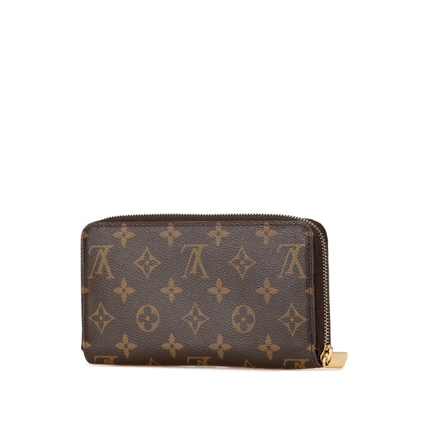 ルイ ヴィトン モノグラム ジッピーウォレット ラウンドファスナー 長財布 M60017 ブラウン PVC レザー レディース LOUIS VUITTON 【中古】