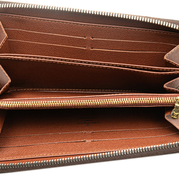 ルイ ヴィトン モノグラム ジッピーウォレット ラウンドファスナー 長財布 M60017 ブラウン PVC レザー レディース LOUIS VUITTON 【中古】