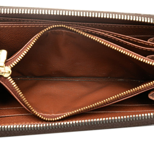 ルイ ヴィトン モノグラム ジッピーウォレット ラウンドファスナー 長財布 M60017 ブラウン PVC レザー レディース LOUIS VUITTON 【中古】
