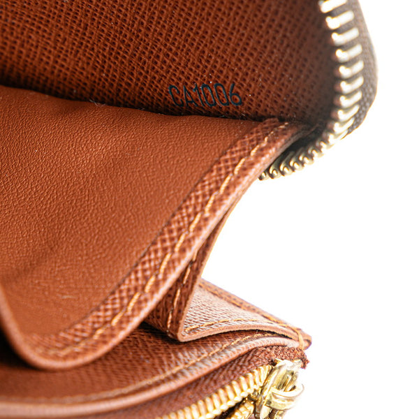 ルイ ヴィトン モノグラム ジッピーウォレット ラウンドファスナー 長財布 M60017 ブラウン PVC レザー レディース LOUIS VUITTON 【中古】