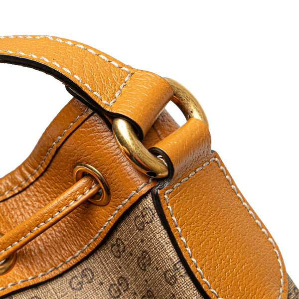 グッチ × ディズニー Disney ミニGGスプリーム ミッキーマウス バケットバッグ ショルダーバッグ  602691 ブラウン PVC レザー レディース GUCCI 【中古】