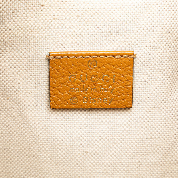 グッチ × ディズニー Disney ミニGGスプリーム ミッキーマウス バケットバッグ ショルダーバッグ  602691 ブラウン PVC レザー レディース GUCCI 【中古】