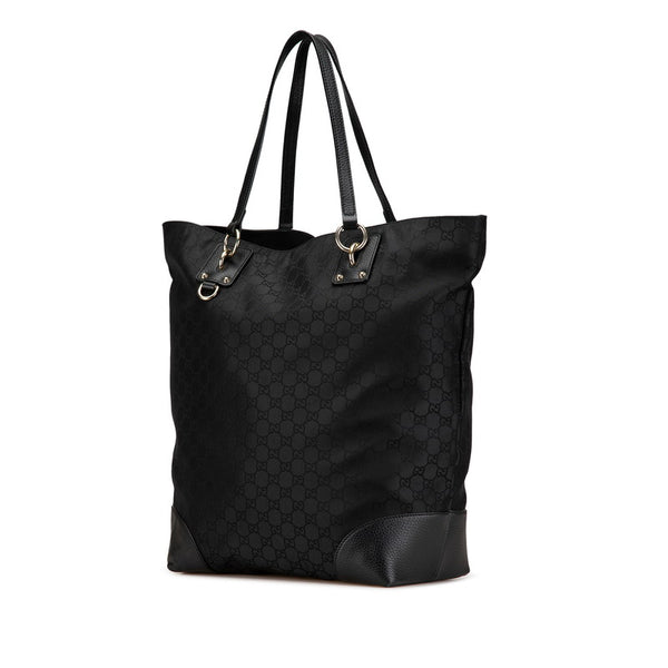 グッチ GGナイロン トートバッグ 353702 ブラック ナイロン レザー レディース GUCCI 【中古】