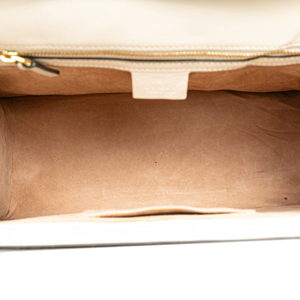 グッチ シルヴィ ミディアム ハンドバッグ ショルダーバッグ 2WAY 431665 ホワイト マルチカラー レザー レディース GUCCI 【中古】