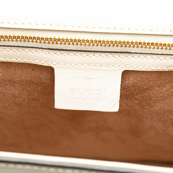 グッチ シルヴィ ミディアム ハンドバッグ ショルダーバッグ 2WAY 431665 ホワイト マルチカラー レザー レディース GUCCI 【中古】