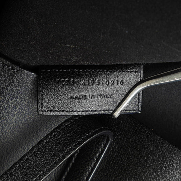 サンローラン サックショッピング トートバッグ ショルダーバッグ 394195 ブラック レザー レディース SAINT LAURENT 【中古】