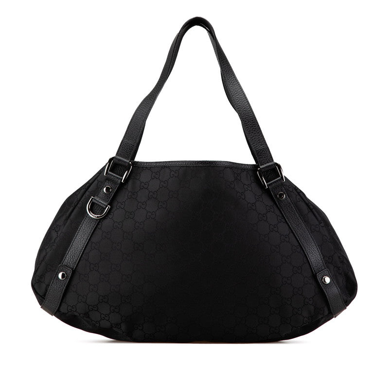 グッチ GGナイロン アビー ハンドバッグ 293578 ブラック ナイロン レザー レディース GUCCI 【中古】